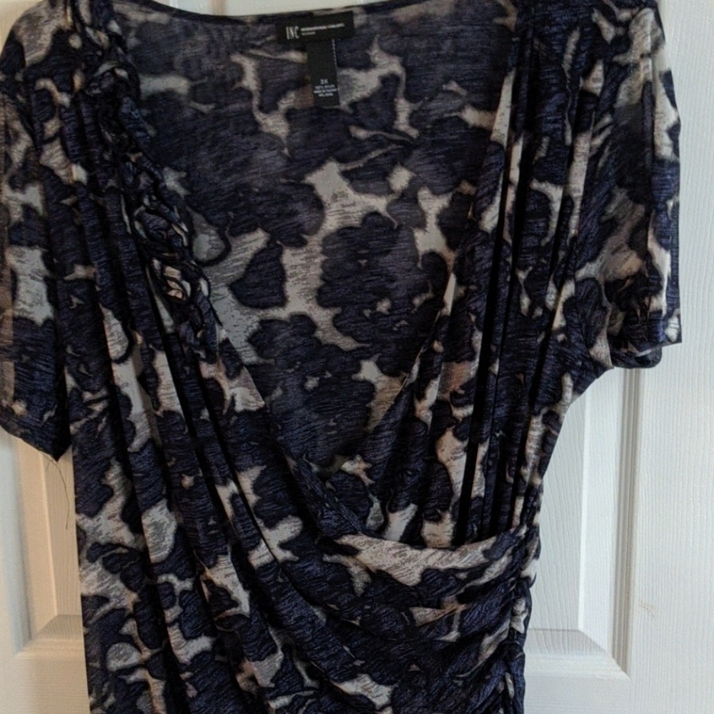 Blue and grey dress